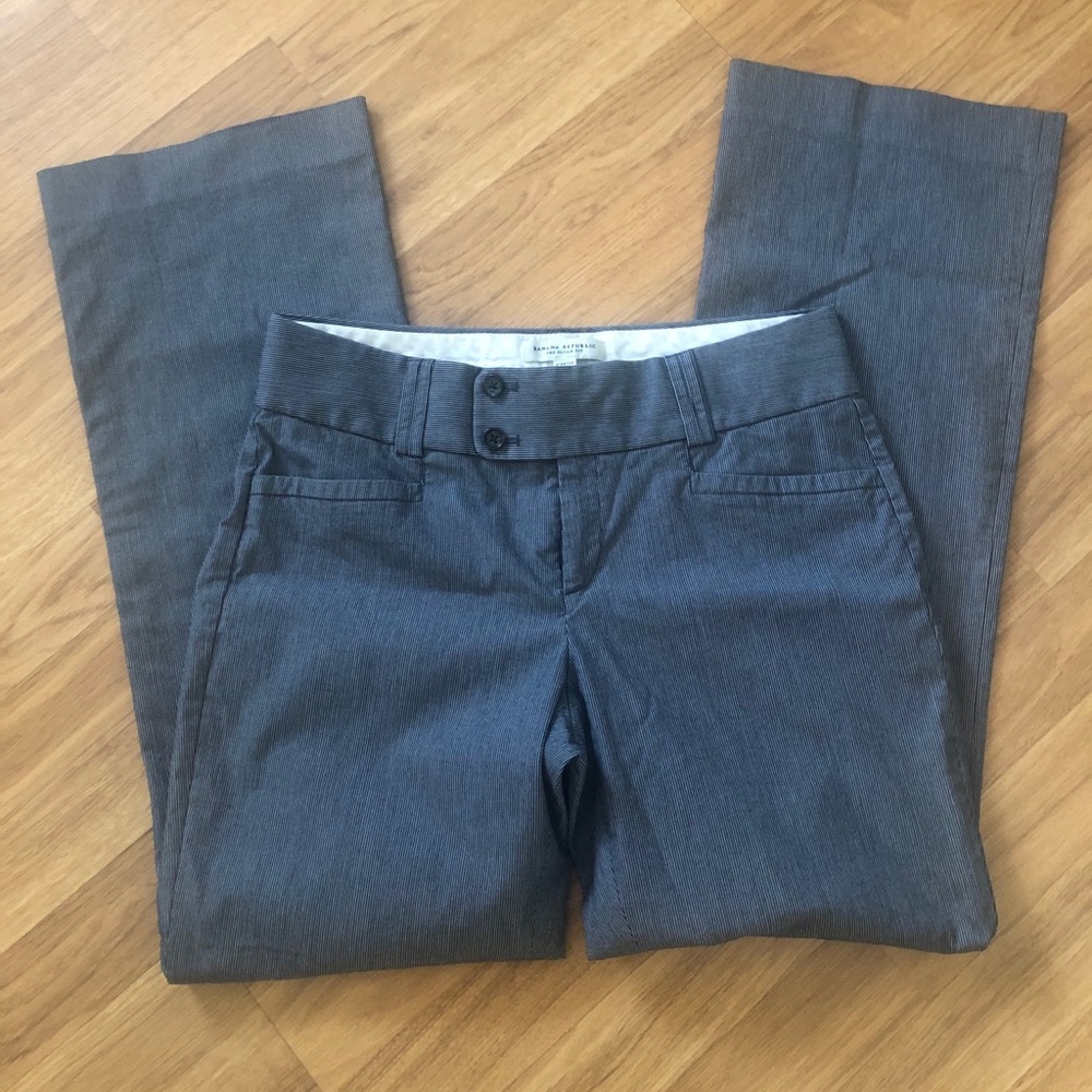 Banana Republic Navy Pinstripe Dress Pants Sz 6